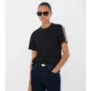 Tricou din bumbac cu borduri în carouri Tricou din bumbac cu borduri în carouri