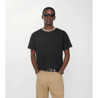 Tricou din bumbac cu borduri în carouri