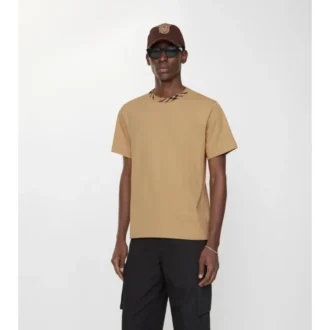 Tricou din bumbac cu borduri în carouri