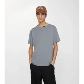 Tricou din bumbac cu borduri în carouri