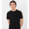 Tricou din bumbac cu borduri în carouri Tricou din bumbac cu borduri în carouri