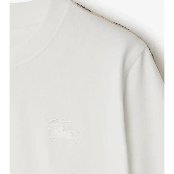 Tricou din bumbac cu borduri în carouri Tricou din bumbac cu borduri în carouri