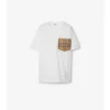 Tricou din bumbac cu buzunar în carouri Tricou din bumbac cu buzunar în carouri