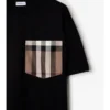 Tricou din bumbac cu buzunar în carouri Tricou din bumbac cu buzunar în carouri