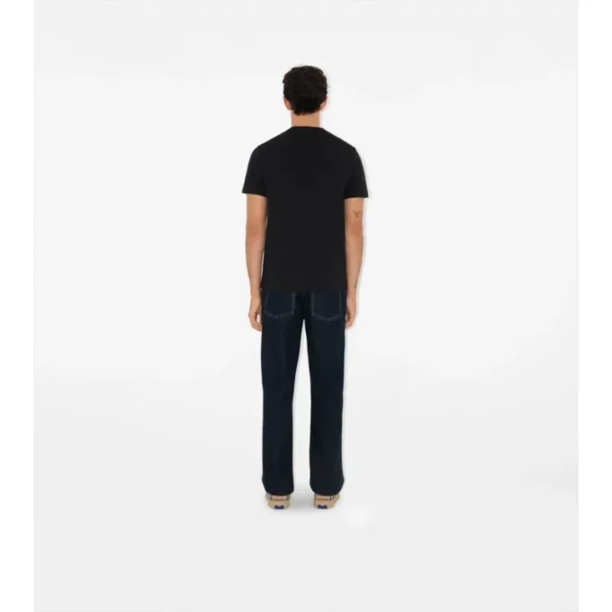 Tricou din bumbac cu etichetă în carouri