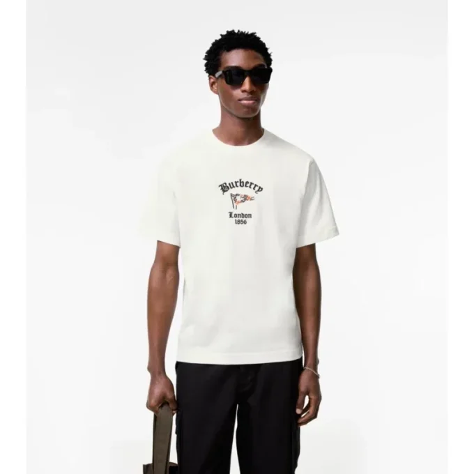 Tricou din bumbac cu imprimeu Check Flag