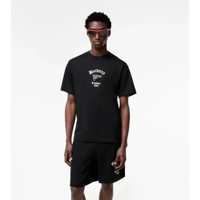 Tricou din bumbac cu imprimeu Check Flag Tricou din bumbac cu imprimeu Check Flag