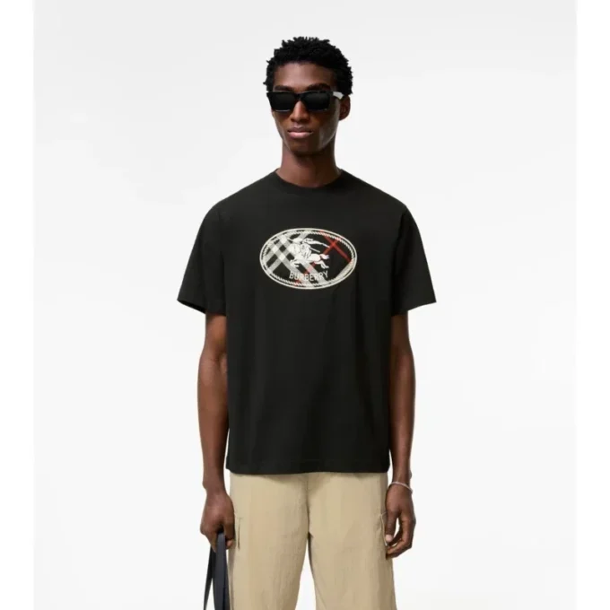 Tricou din bumbac cu imprimeu Check Knight Stamp