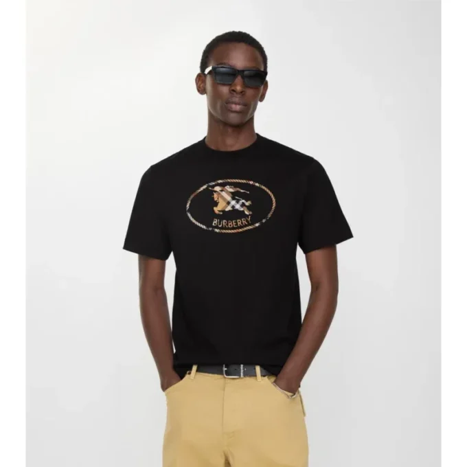 Tricou din bumbac cu imprimeu Check Knight Stamp