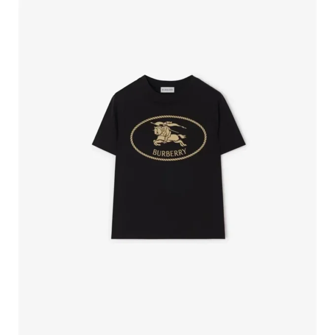 Tricou din bumbac cu imprimeu Knight Stamp Tricou din bumbac cu imprimeu Knight Stamp