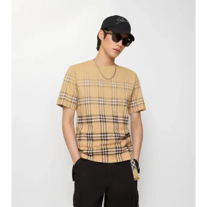 Tricou din bumbac cu imprimeu în degrade
