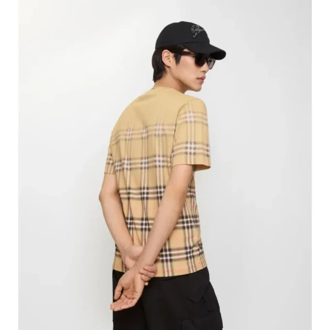 Tricou din bumbac cu imprimeu în degrade