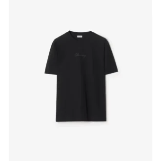 Tricou din bumbac cu logo cursiv în carouri