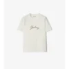 Tricou din bumbac cu logo cursiv în carouri Tricou din bumbac cu logo cursiv în carouri
