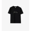 Tricou din bumbac cu logo cursiv în carouri Tricou din bumbac cu logo cursiv în carouri