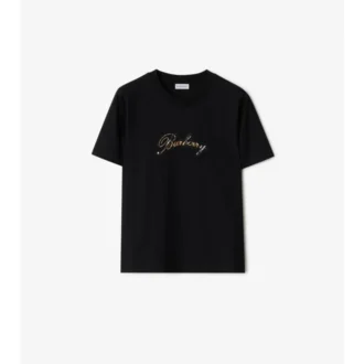 Tricou din bumbac cu logo cursiv în carouri