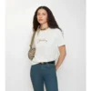 Tricou din bumbac cu logo cursiv în carouri Tricou din bumbac cu logo cursiv în carouri