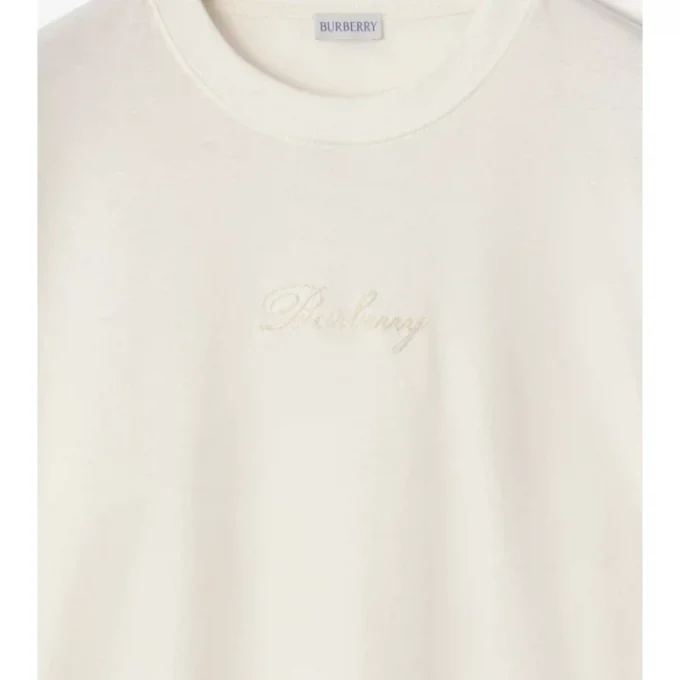 Tricou din bumbac cu logo cursiv în carouri Tricou din bumbac cu logo cursiv în carouri