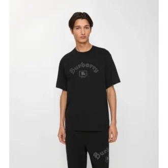 Tricou din bumbac cu logo gotic