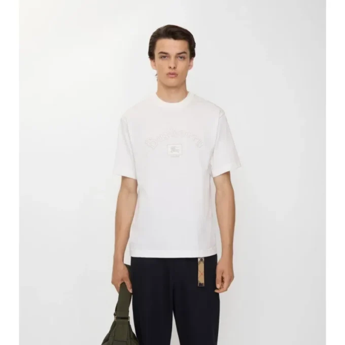 Tricou din bumbac cu logo gotic