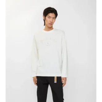 Tricou din bumbac cu mâneci lungi și logo gotic