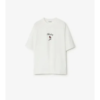 Tricou din bumbac cu trandafiri