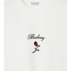 Tricou din bumbac cu trandafiri