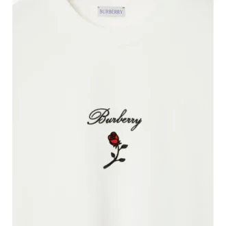 Tricou din bumbac cu trandafiri