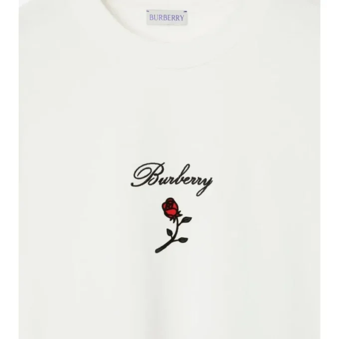 Tricou din bumbac cu trandafiri