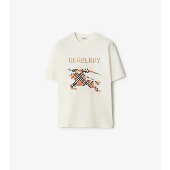 Tricou din bumbac EKD cu broderie în cruciulițe Tricou din bumbac EKD cu broderie în cruciulițe