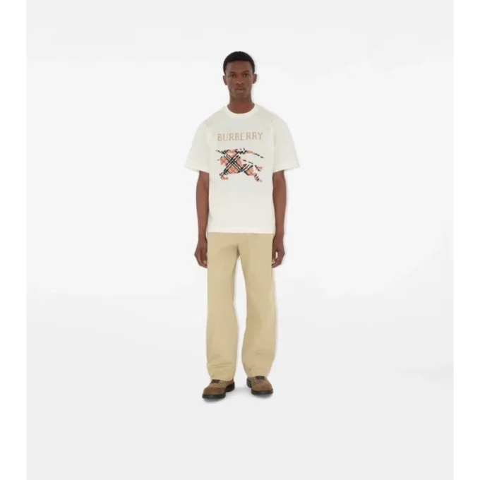 Tricou din bumbac EKD cu broderie în cruciulițe Tricou din bumbac EKD cu broderie în cruciulițe