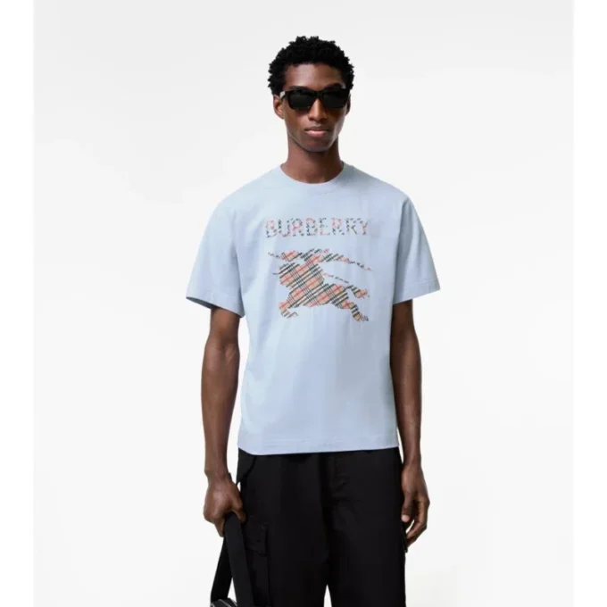 Tricou din bumbac EKD cu broderie în cruciulițe Tricou din bumbac EKD cu broderie în cruciulițe