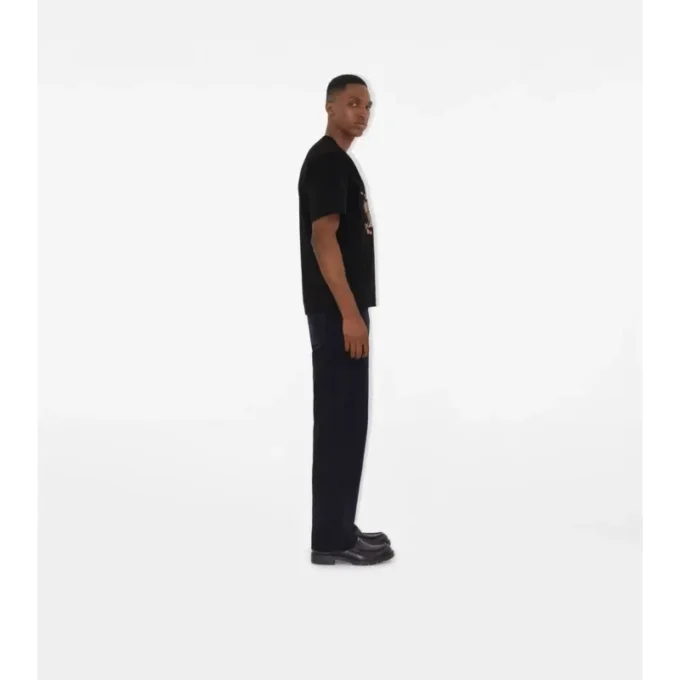 Tricou din bumbac EKD cu broderie în cruciulițe