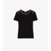 Tricou din bumbac elastic cu borduri în carouri Tricou din bumbac elastic cu borduri în carouri