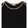 Tricou din bumbac elastic cu borduri în carouri Tricou din bumbac elastic cu borduri în carouri