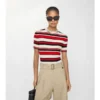 Tricou din lână cu dungi Tricou din lână cu dungi