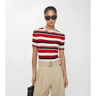 Tricou din lână cu dungi