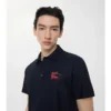 Tricou polo din bumbac EKD cu broderie în cruciulițe