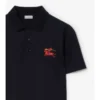 Tricou polo din bumbac EKD cu broderie în cruciulițe