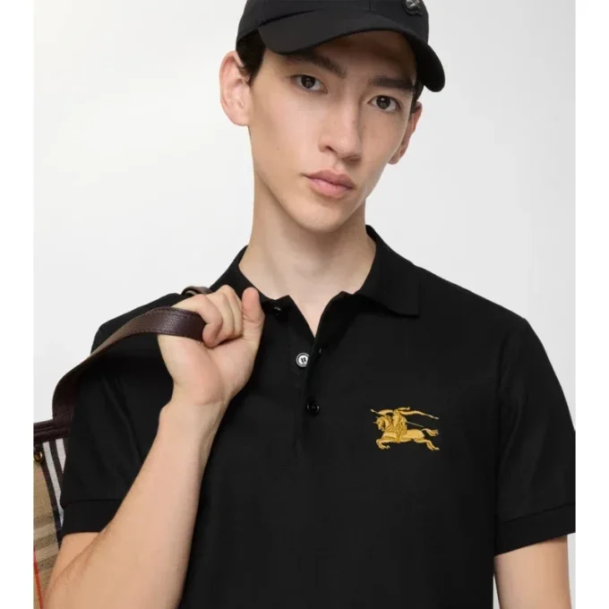 Tricou polo din bumbac EKD metalizat