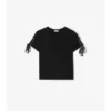 Tricou scurt din bumbac cu mâneci cu nod
