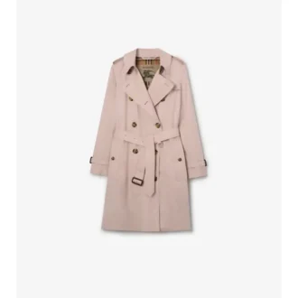 Tropical Gabardine Kensington Trench Coat, de lungime medie