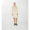 Tropical Gabardine Kensington Trench Coat, de lungime medie