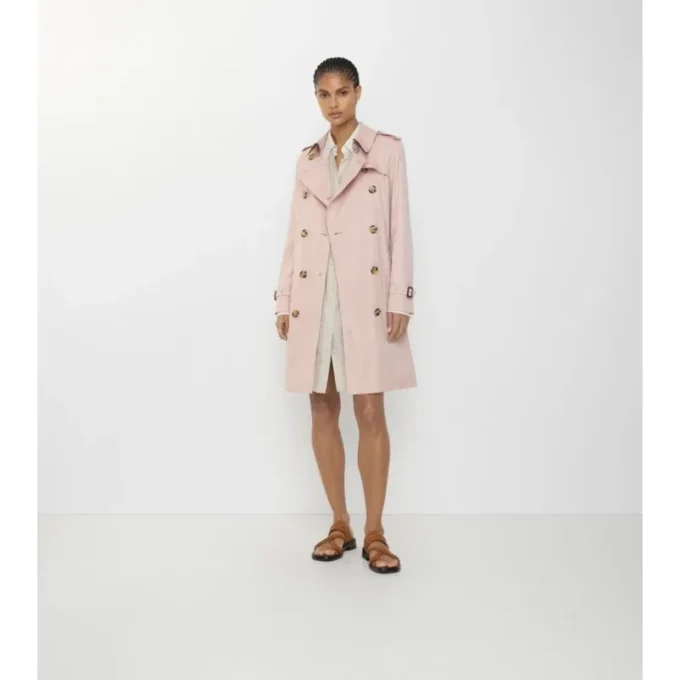 Tropical Gabardine Kensington Trench Coat, de lungime medie Tropical Gabardine Kensington Trench Coat, de lungime medie