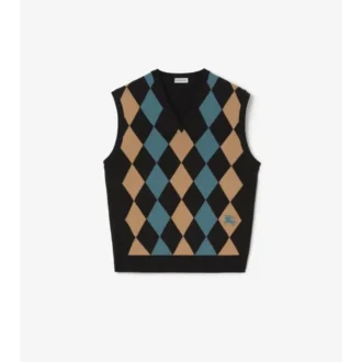 Vestă din lână cu model Argyle