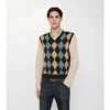 Vestă din lână cu model Argyle Vestă din lână cu model Argyle